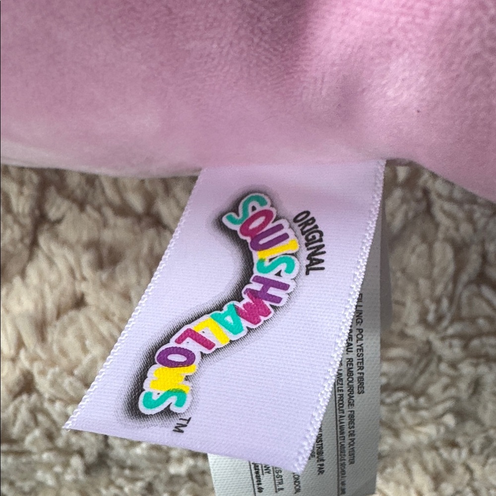 Squishmallows Archie Pink Plush with Sprinkles and Red Balloon Detail - Picture 5 of 6